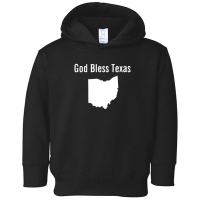 God Bless Texas Ohio Toddler Hoodie