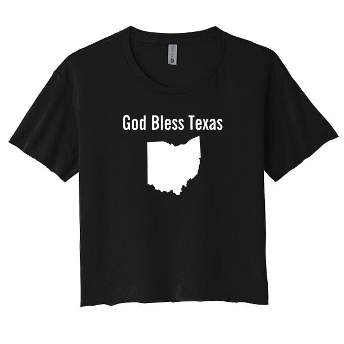 God Bless Texas Ohio Women's Crop Top Tee