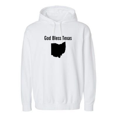 God Bless Texas Ohio Garment-Dyed Fleece Hoodie