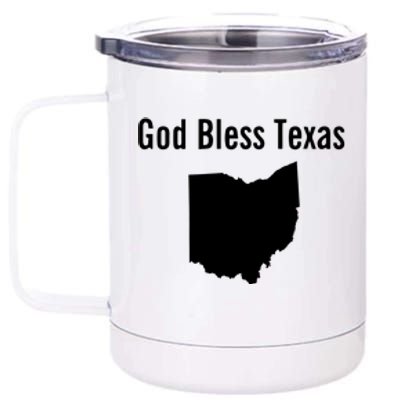 God Bless Texas Ohio 12 oz Stainless Steel Tumbler Cup