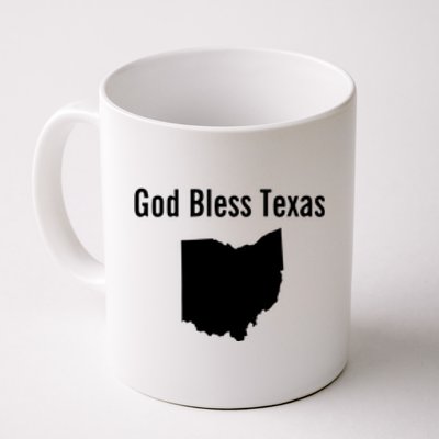 God Bless Texas Ohio Coffee Mug