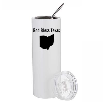 God Bless Texas Ohio Stainless Steel Tumbler