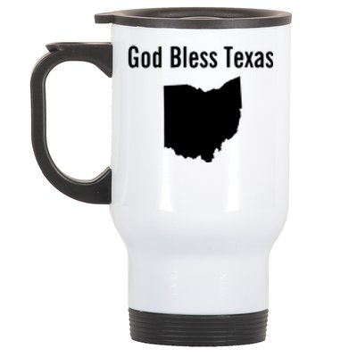 God Bless Texas Ohio Stainless Steel Travel Mug