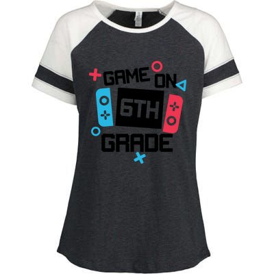 Gamer Back To School Gift Game On Sixth 6Th Grade Cute Gift Enza Ladies Jersey Colorblock Tee