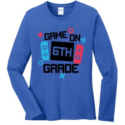 Gamer Back To School Gift Game On Sixth 6Th Grade Cute Gift Ladies Long Sleeve Shirt