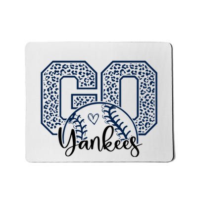 Go Baseball Team Leopard Mousepad
