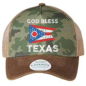 God Bless Texas Ohio Flag Legacy Tie Dye Trucker Hat