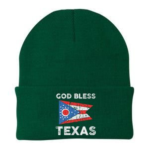 God Bless Texas Ohio Flag Knit Cap Winter Beanie