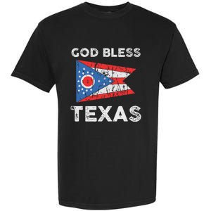 God Bless Texas Ohio Flag Garment-Dyed Heavyweight T-Shirt