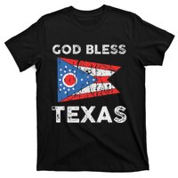 God Bless Texas Ohio Flag T-Shirt