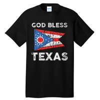 God Bless Texas Ohio Flag Tall T-Shirt