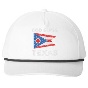 God Bless Texas Ohio Flag Snapback Five-Panel Rope Hat