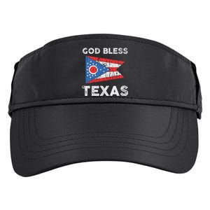 God Bless Texas Ohio Flag Adult Drive Performance Visor