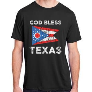 God Bless Texas Ohio Flag Adult ChromaSoft Performance T-Shirt