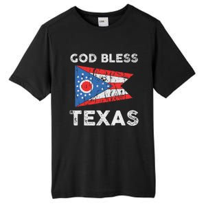 God Bless Texas Ohio Flag Tall Fusion ChromaSoft Performance T-Shirt