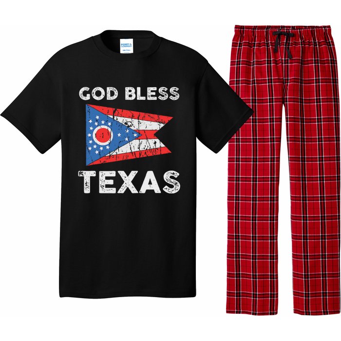 God Bless Texas Ohio Flag Pajama Set