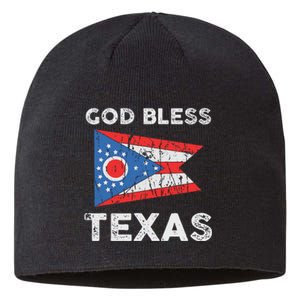 God Bless Texas Ohio Flag Sustainable Beanie