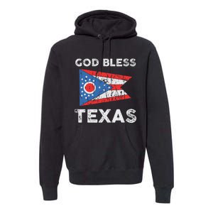 God Bless Texas Ohio Flag Premium Hoodie