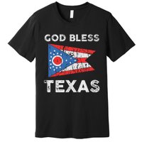 God Bless Texas Ohio Flag Premium T-Shirt