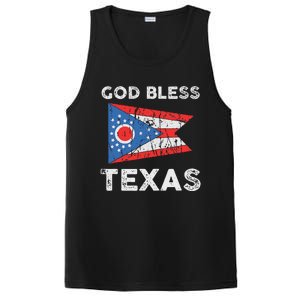 God Bless Texas Ohio Flag PosiCharge Competitor Tank