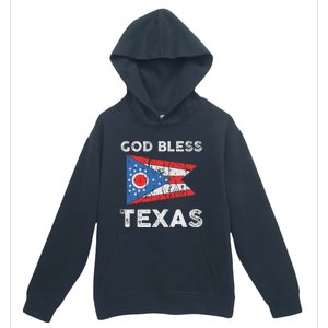 God Bless Texas Ohio Flag Urban Pullover Hoodie