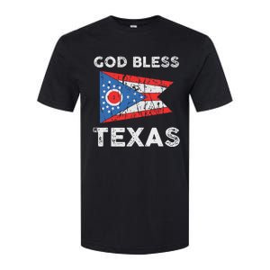 God Bless Texas Ohio Flag Softstyle CVC T-Shirt