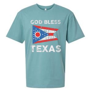 God Bless Texas Ohio Flag Sueded Cloud Jersey T-Shirt