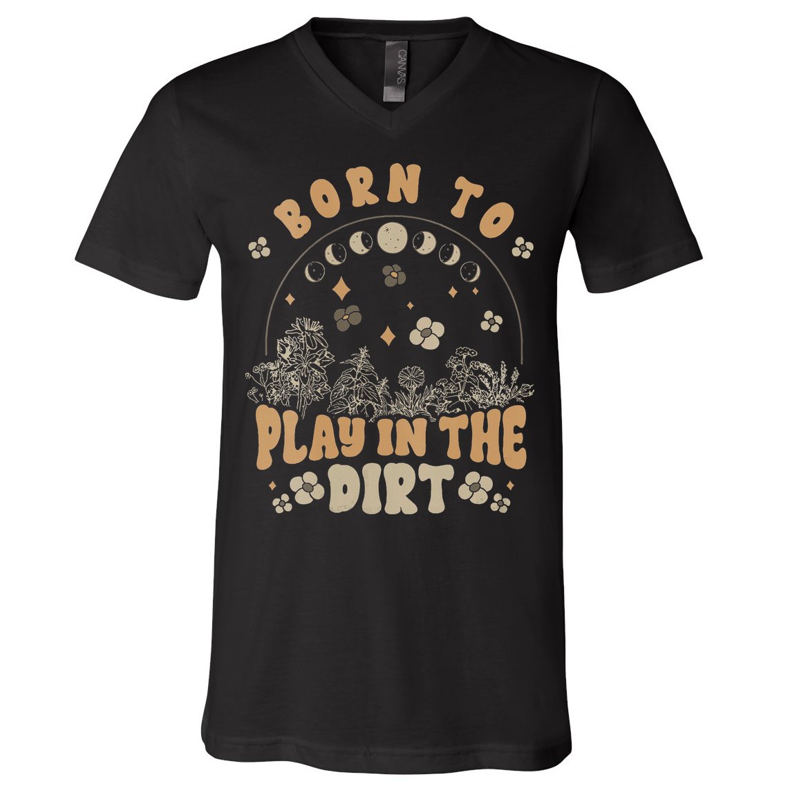 Gardening Born To Play In Dirt Agriculture Gardener Farmer Gift V-Neck T-Shirt