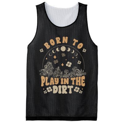 Gardening Born To Play In Dirt Agriculture Gardener Farmer Gift Mesh Reversible Basketball Jersey Tank