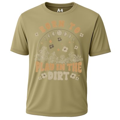 Gardening Born To Play In Dirt Agriculture Gardener Farmer Gift Cooling Performance Crew T-Shirt