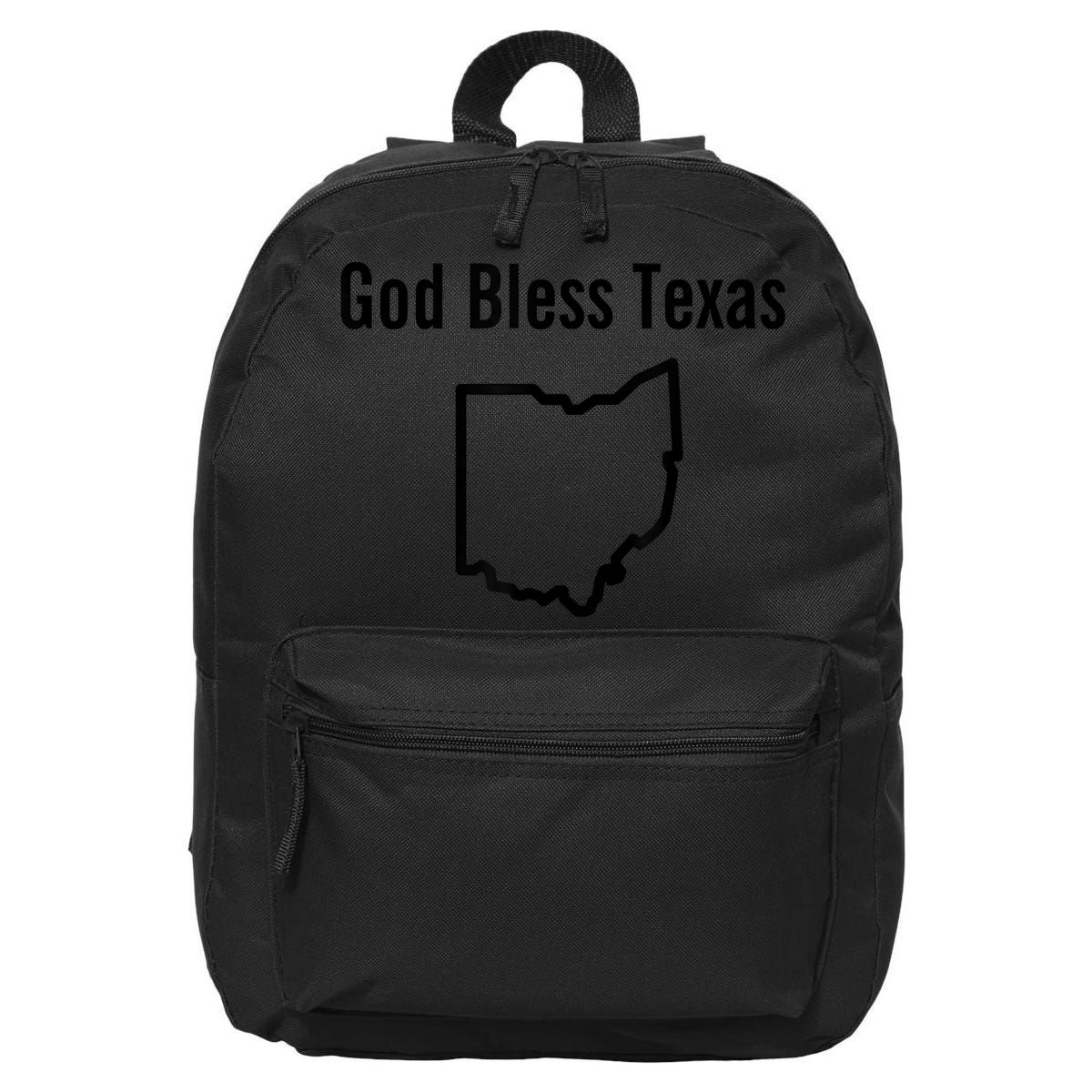 God Bless Texas Ohio 16 in Basic Backpack