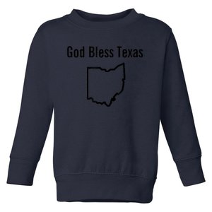 God Bless Texas Ohio Toddler Sweatshirt