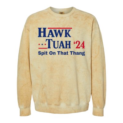 God Bless The Usa American Patriotic Eagle Superhero Designhawk Tuah 2024 Funny Colorblast Crewneck Sweatshirt