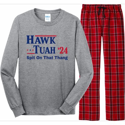 God Bless The Usa American Patriotic Eagle Superhero Designhawk Tuah 2024 Funny Long Sleeve Pajama Set