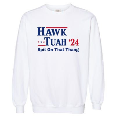 God Bless The Usa American Patriotic Eagle Superhero Designhawk Tuah 2024 Funny Garment-Dyed Sweatshirt