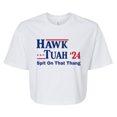 God Bless The Usa American Patriotic Eagle Superhero Designhawk Tuah 2024 Funny Bella+Canvas Jersey Crop Tee