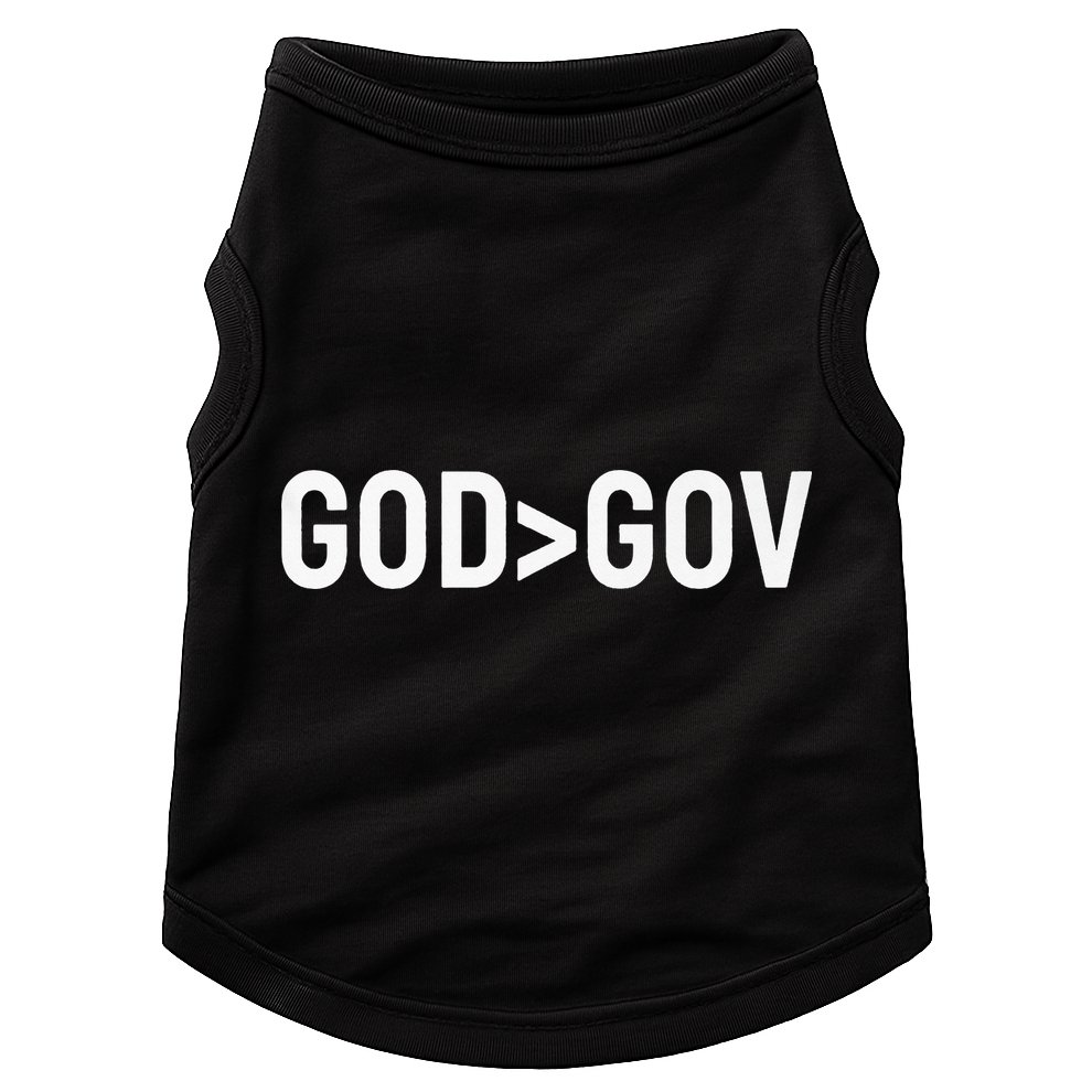 God Bigger Than Gov GOD Over GOV Christian Doggie Tank