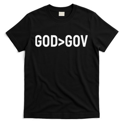 God Bigger Than Gov GOD Over GOV Christian T-Shirt