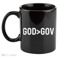 God Bigger Than Gov GOD Over GOV Christian 11oz C Handle Ceramic Mug