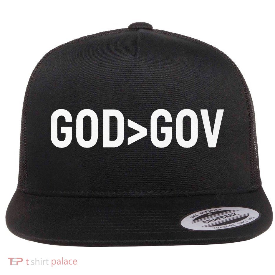 God Bigger Than Gov GOD Over GOV Christian Flatbill Hat
