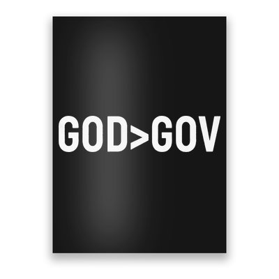 God Bigger Than Gov GOD Over GOV Christian Poster