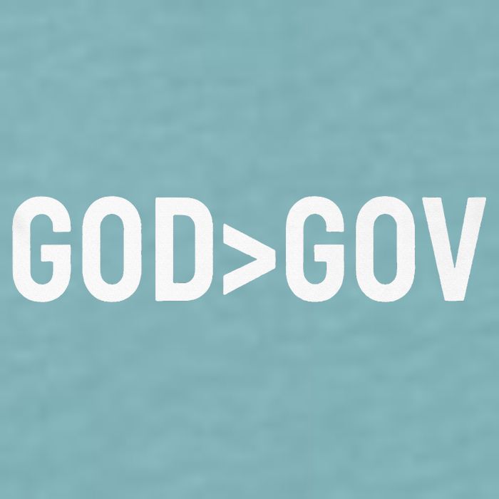 God Bigger Than Gov GOD Over GOV Christian Sueded Cloud Jersey T-Shirt