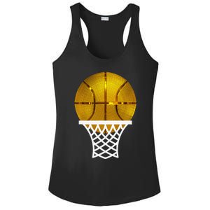 Gold Basketball Trophy Mvp Award Cool Basketball Player Ladies PosiCharge Competitor Racerback Tank