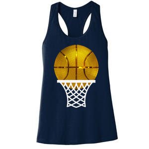 Gold Basketball Trophy Mvp Award Cool Basketball Player Women's Racerback Tank