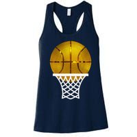 Gold Basketball Trophy Mvp Award Cool Basketball Player Women's Racerback Tank