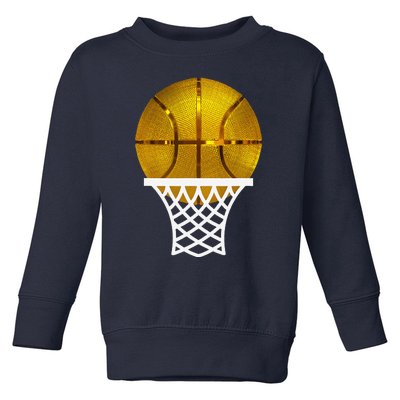 Gold Basketball Trophy Mvp Award Cool Basketball Player Toddler Sweatshirt