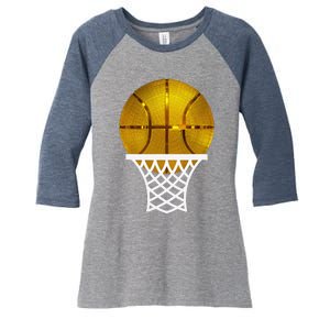 Gold Basketball Trophy Mvp Award Cool Basketball Player Women's Tri-Blend 3/4-Sleeve Raglan Shirt