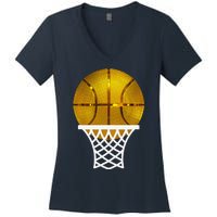 Gold Basketball Trophy Mvp Award Cool Basketball Player Women's V-Neck T-Shirt