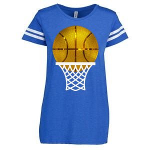 Gold Basketball Trophy Mvp Award Cool Basketball Player Enza Ladies Jersey Football T-Shirt