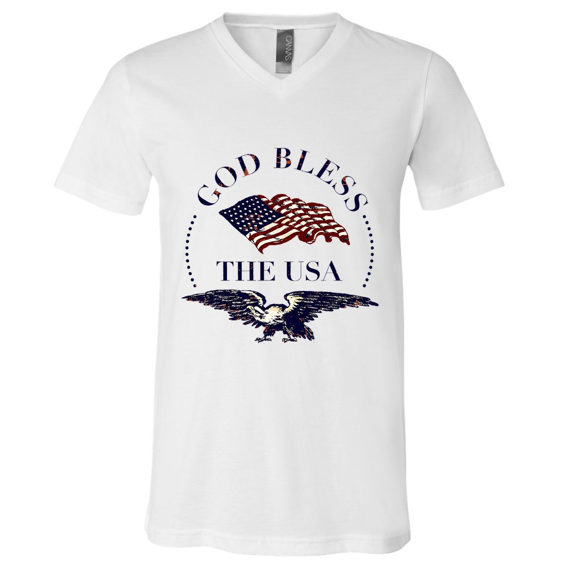 God Bless The Usa V-Neck T-Shirt